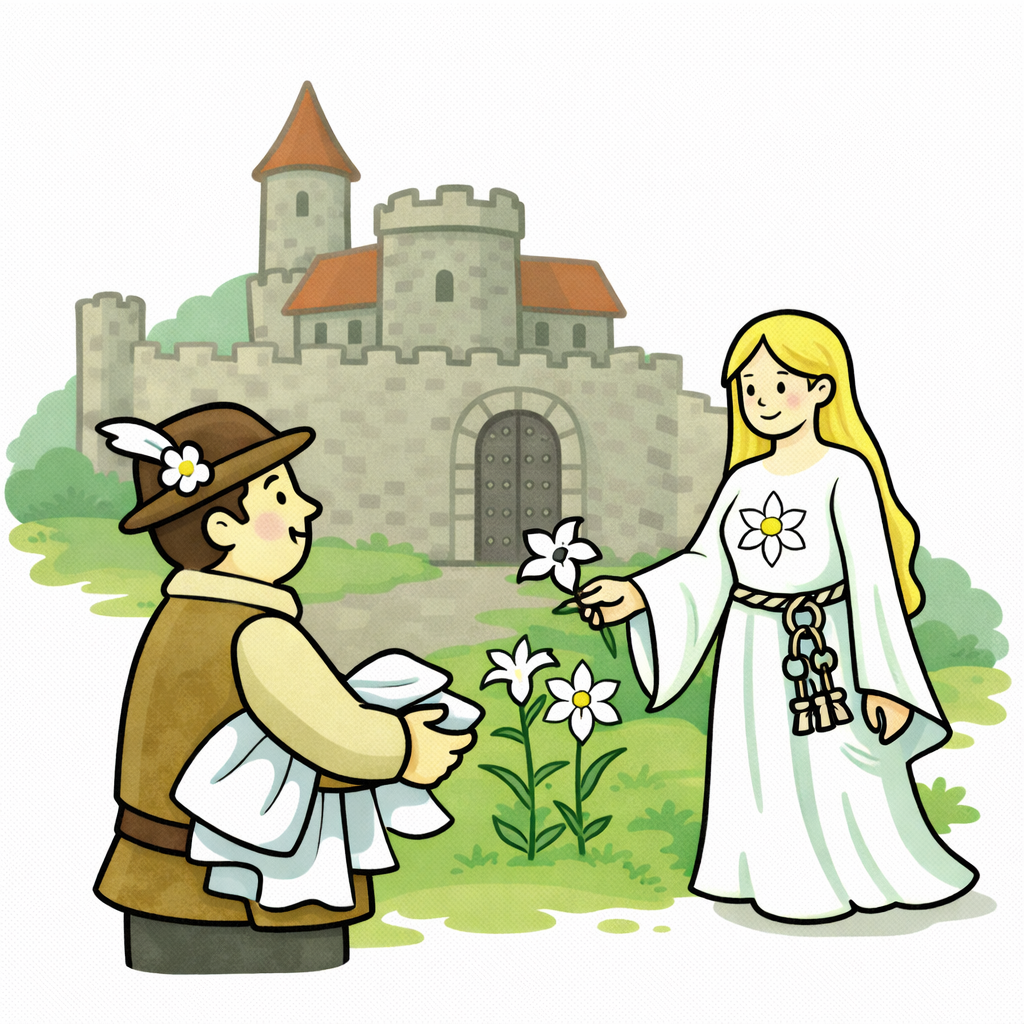 Die weiße Jungfrau in der Burg Osterode